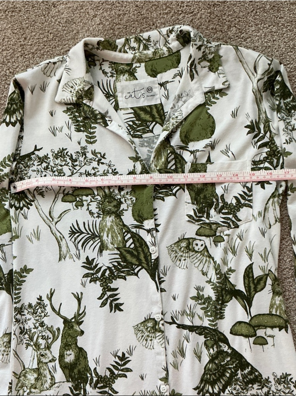 The Cat's Green & White Printed Button-Down Shirt - Picture 4 of 8